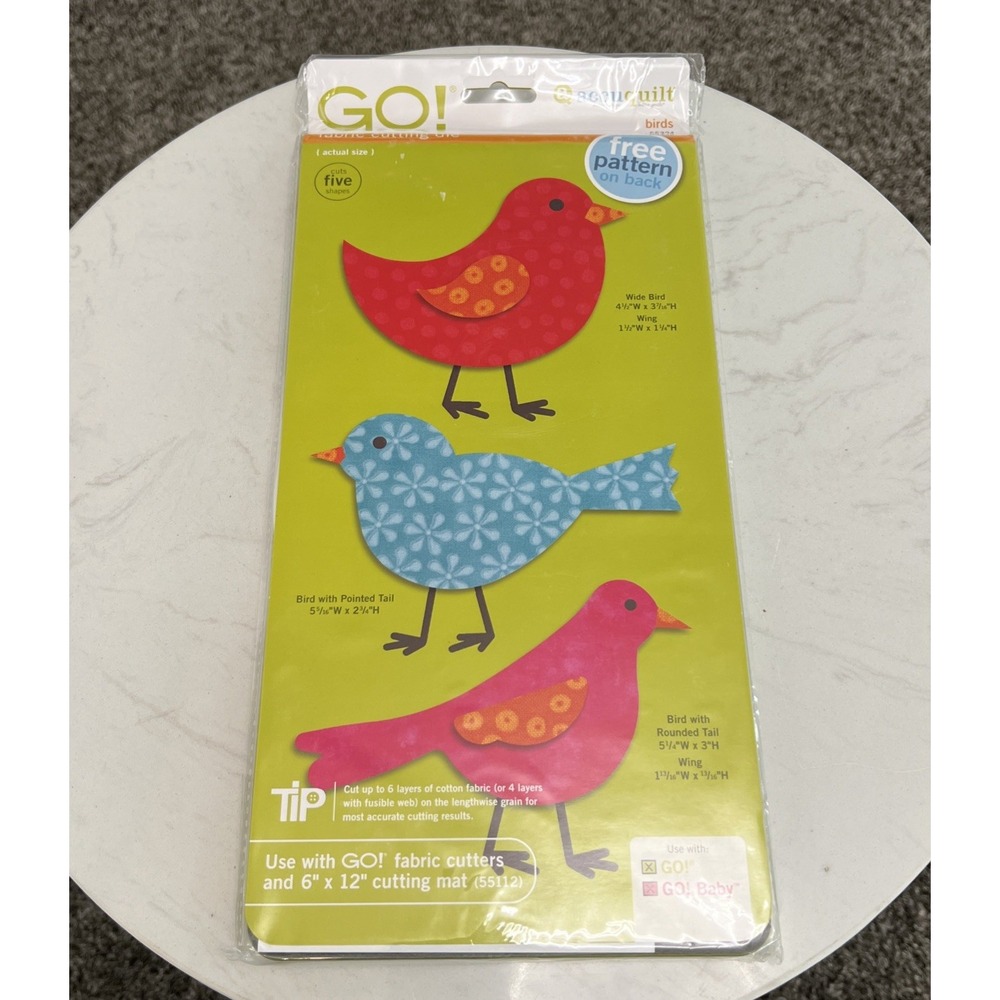 AccuQuilt GO! Birds Theme Fabric Cutting Die Bird Pattern Die 55324 GO! Baby
